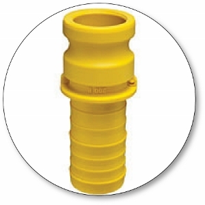 Quick-Acting Camlock Coupler - Glass Reinforced Nylon Part E Male Adapter x Hose Shank